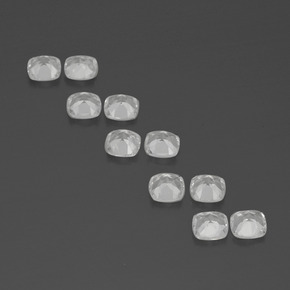 Topazio naturale bianco da 4,80 ct, taglio a cuscino, VVS-VS