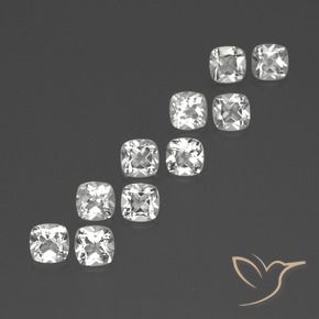 Gemme di Topazio Bianco naturale da 4.93 ct, Cuscino, VVS-VS