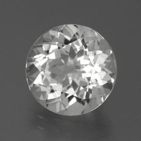Topazio Bianco caldo naturale da 5.95 ct, Taglio rotondo, VS