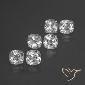 Gemme di Topazio Bianco naturale da 3.00 ct, Cuscino, VVS-VS