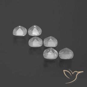 Gemme di Topazio Bianco naturale da 3.00 ct, Cuscino, VVS-VS