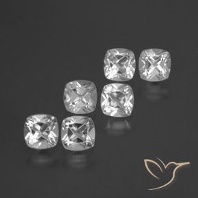 Gemme di Topazio Bianco trasparente naturale da 2.94 ct, Cuscino, VVS-VS