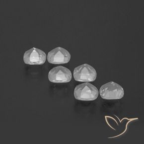 Gemme di Topazio Bianco trasparente naturale da 2.94 ct, Cuscino, VVS-VS