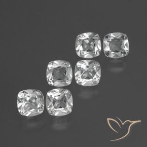 Gemme di Topazio Bianco trasparente naturale da 2.92 ct, Cuscino, VVS-VS
