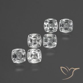 Gemme di Topazio Bianco trasparente naturale da 3.02 ct, Cuscino, VVS-VS