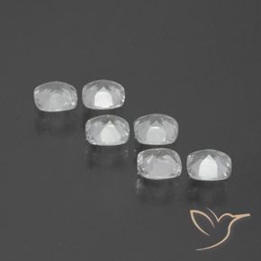Gemme di Topazio Bianco trasparente naturale da 2.99 ct, Cuscino, VVS-VS
