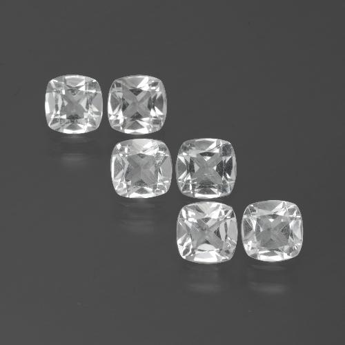 Gemme di Topazio Bianco naturale da 2.91 ct, Taglio a cuscino, VVS-VS