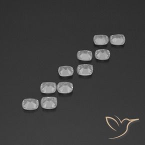 Gemme di Topazio Bianco trasparente naturale da 4.57 ct, Cuscino, VVS-VS