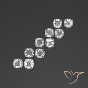 Gemme di Topazio Bianco naturale da 4.64 ct, Cuscino, VVS-VS