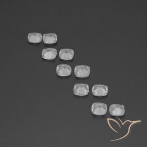 Gemme di Topazio Bianco trasparente naturale da 4.36 ct, Cuscino, VVS-VS