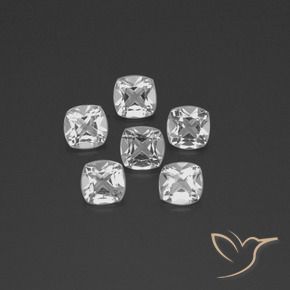 Gemme di Topazio Bianco trasparente naturale da 2.78 ct, Cuscino, VVS-VS