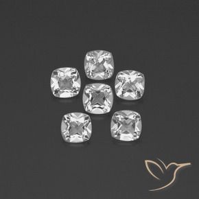 Gemme di Topazio Bianco trasparente naturale da 2.81 ct, Cuscino, VVS-VS