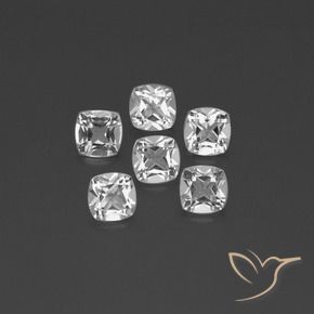 Gemme di Topazio Bianco trasparente naturale da 2.94 ct, Cuscino, VVS-VS