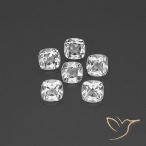 Gemme di Topazio Bianco trasparente naturale da 2.94 ct, Cuscino, VVS-VS