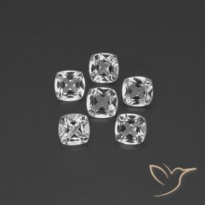 Gemme di Topazio Bianco trasparente naturale da 2.73 ct, Cuscino, VVS-VS
