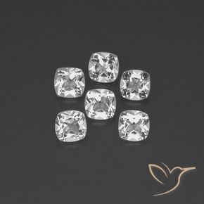 Gemme di Topazio Bianco trasparente naturale da 2.91 ct, Cuscino, VVS-VS