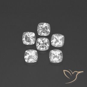 Gemme di Topazio Bianco naturale da 3.25 ct, Cuscino, VVS-VS
