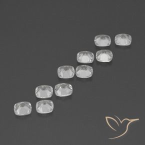 Topazio naturale bianco da 4,53 ct, taglio a cuscino, VVS-VS