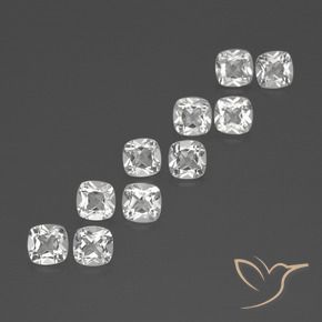 Gemme di Topazio Bianco naturale da 4.86 ct, Cuscino, VVS-VS
