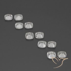 Gemme di Topazio Bianco naturale da 4.24 ct, Cuscino, VVS-VS