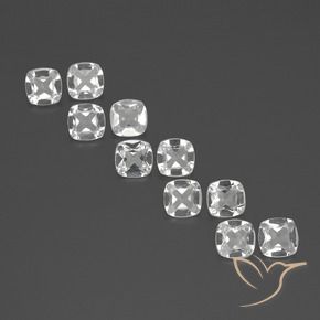 Gemme di Topazio Bianco naturale da 4.09 ct, Cuscino, VVS-VS