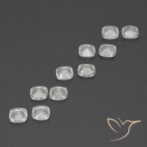 Gemme di Topazio Bianco naturale da 4.09 ct, Cuscino, VVS-VS