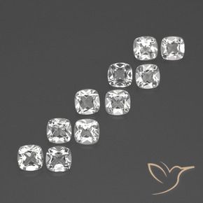 Gemme di Topazio Bianco trasparente naturale da 4.82 ct, Cuscino, VVS-VS