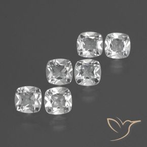 Gemme di Topazio Bianco trasparente naturale da 2.73 ct, Cuscino, VVS-VS