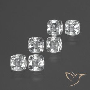 Gemme di Topazio Bianco naturale da 3.05 ct, Cuscino, VVS-VS