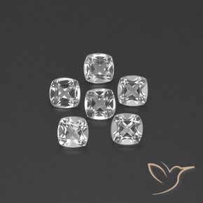 Gemme di Topazio Bianco trasparente naturale da 2.82 ct, Cuscino, VVS-VS