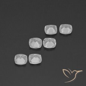 Gemme di Topazio Bianco trasparente naturale da 2.70 ct, Taglio a cuscino, VVS-VS