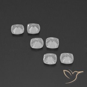 Gemme di Topazio Bianco trasparente naturale da 2.84 ct, Cuscino, VVS-VS