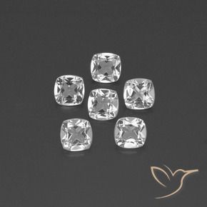 Gemme di Topazio Bianco trasparente naturale da 2.70 ct, Cuscino, VVS-VS