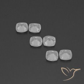 Gemme di Topazio Bianco trasparente naturale da 2.70 ct, Cuscino, VVS-VS