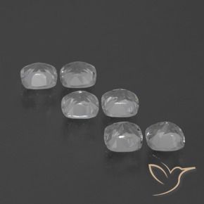 Gemme di Topazio Bianco trasparente naturale da 3.33 ct, Cuscino, VVS-VS