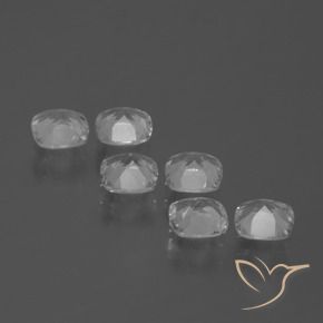Gemme di Topazio Bianco trasparente naturale da 3.24 ct, Cuscino, VVS-VS