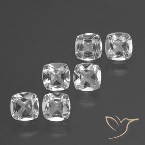Gemme di Topazio Bianco trasparente naturale da 2.84 ct, Cuscino, VVS-VS