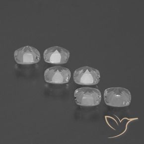 Gemme di Topazio Bianco trasparente naturale da 2.84 ct, Cuscino, VVS-VS