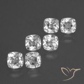 Gemme di Topazio Bianco trasparente naturale da 2.81 ct, Cuscino, VVS-VS