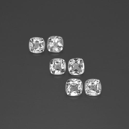 Topazio naturale bianco da 2,92 ct, taglio a cuscino, VVS-VS