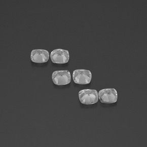 Topazio naturale bianco da 2,92 ct, taglio a cuscino, VVS-VS
