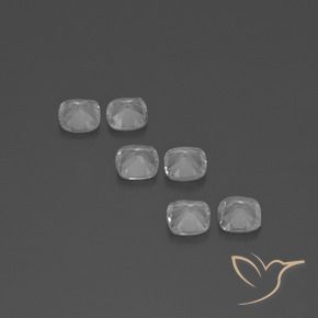 Gemme di Topazio Bianco trasparente naturale da 2.55 ct, Cuscino, VVS-VS