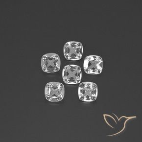 Gemme di Topazio Bianco trasparente naturale da 2.78 ct, Cuscino, VVS-VS