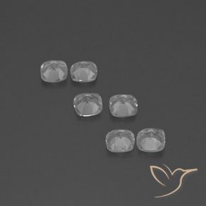 Gemme di Topazio Bianco trasparente naturale da 3.03 ct, Cuscino, VVS-VS