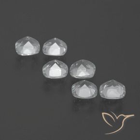 Gemme di Topazio Bianco trasparente naturale da 2.80 ct, Cuscino, VVS-VS