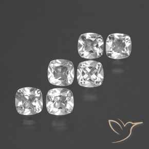 Gemme di Topazio Bianco naturale da 2.95 ct, Cuscino, VVS-VS