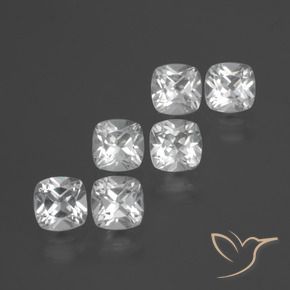 Gemme di Topazio Bianco naturale da 2.75 ct, Cuscino, VVS-VS