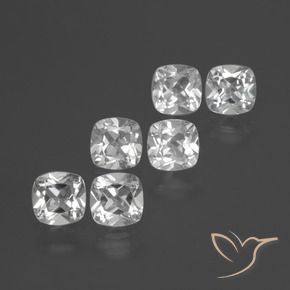 Gemme di Topazio Bianco naturale da 3.08 ct, Cuscino, VVS-VS