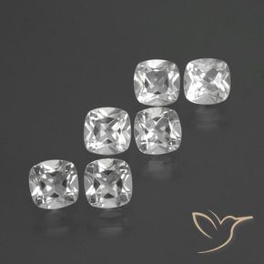 Gemme di Topazio Bianco trasparente naturale da 2.88 ct, Cuscino, VVS-VS