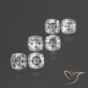 Gemme di Topazio Bianco trasparente naturale da 2.71 ct, Cuscino, VVS-VS